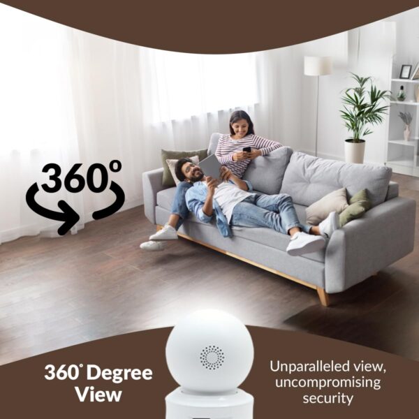 CP PLUS 2MP Smart Wi-Fi CCTV Camera | 360° Pan Tilt | Motion Alert | Night Vision | SD Card (128GB) | Alexa & Google Support | IR Distance 10mtr | CP-E25A - Image 4