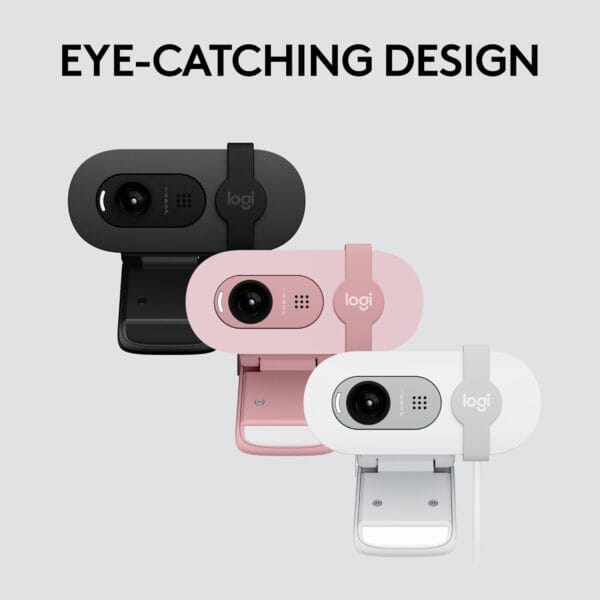 Logitech Brio 100 Full HD Webcam - Meetings, Streaming, Auto-Light Balance, Mic, Privacy Shutter, USB-A - OffWhite - Image 8