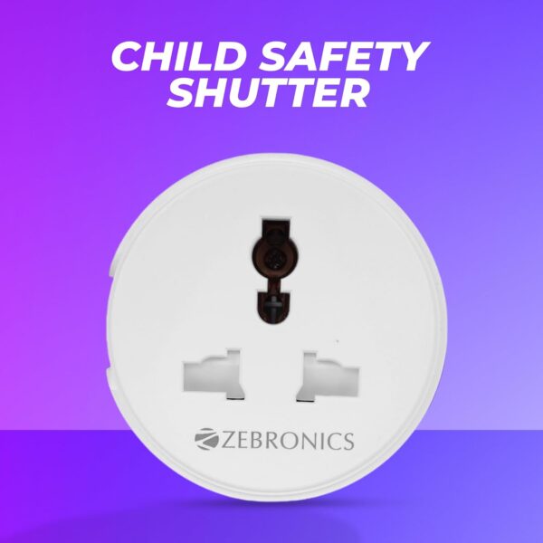 Zebronics ZEB-SP110: Smart Wi-Fi Plug with Google Assistant & Alexa Support, 10A Capacity & Scheduled Control App - Image 2