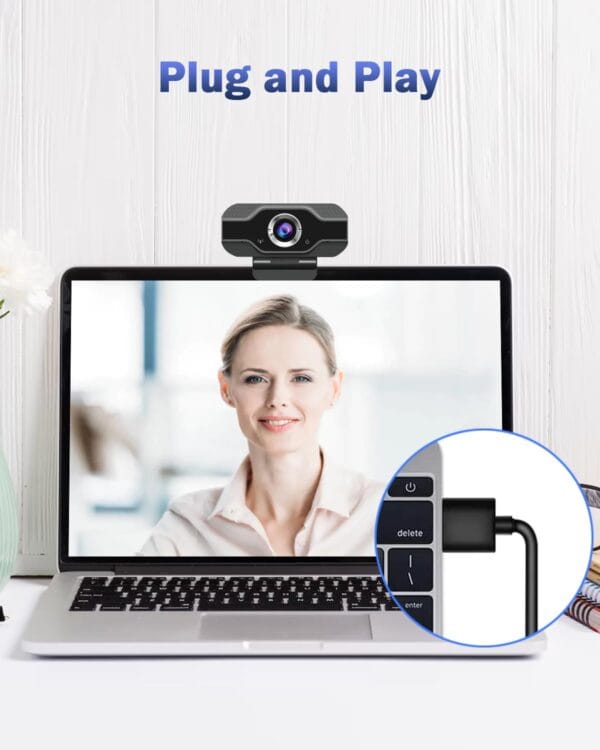 FORITO Webcam with Microphone - Full HD 1080P USB Webcam for Video Conferencing, Online Work, Home Office, YouTube Recording - Image 3