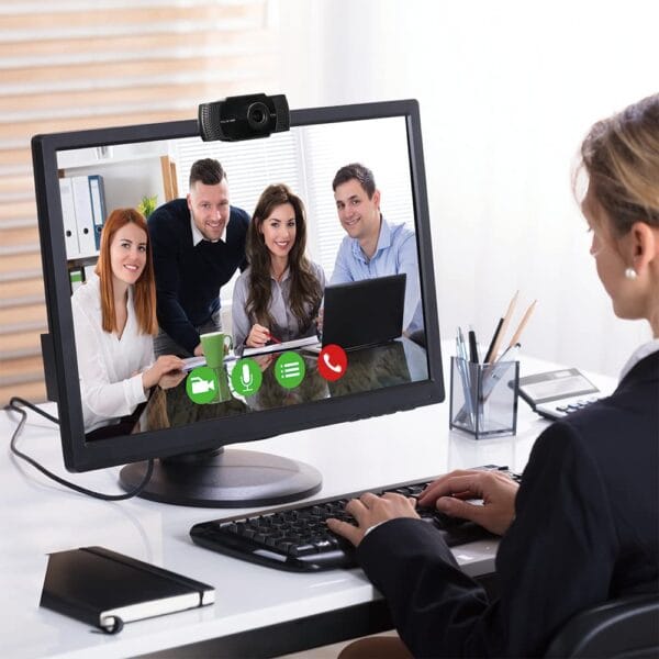 1080P HD Webcam with Microphone for Video Calls and Streaming, Easy Install - Image 8