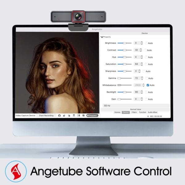 Angetube 4K AI Webcam: AI-Tracking Camera with Dual AI Noise-Cancelling Microphones - Image 8