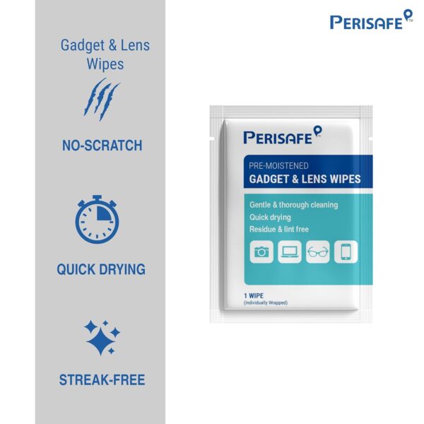 Perisafe Pre-Moistened Cleaning Wipes| Multi Purpose, Individually Packed| Pack of 30 - Image 5