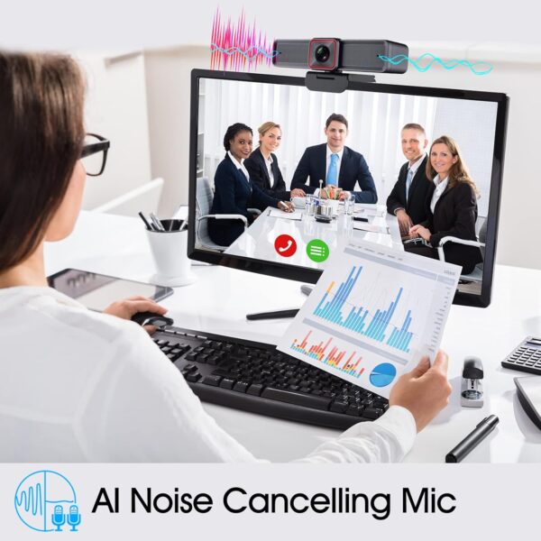 Angetube 4K AI Webcam: AI-Tracking Camera with Dual AI Noise-Cancelling Microphones - Image 7