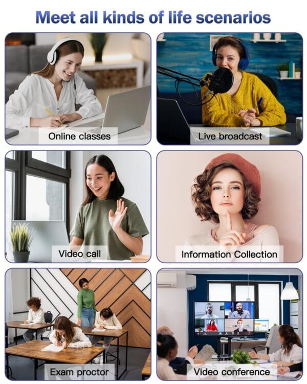 FORITO Webcam with Microphone - Full HD 1080P USB Webcam for Video Conferencing, Online Work, Home Office, YouTube Recording - Image 7