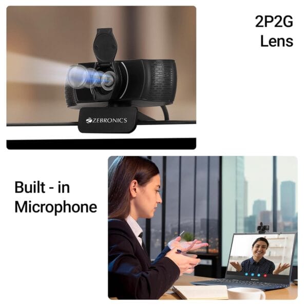 ZEBRONICS 4K Webcam with Microphone and Privacy Shutter - Image 6