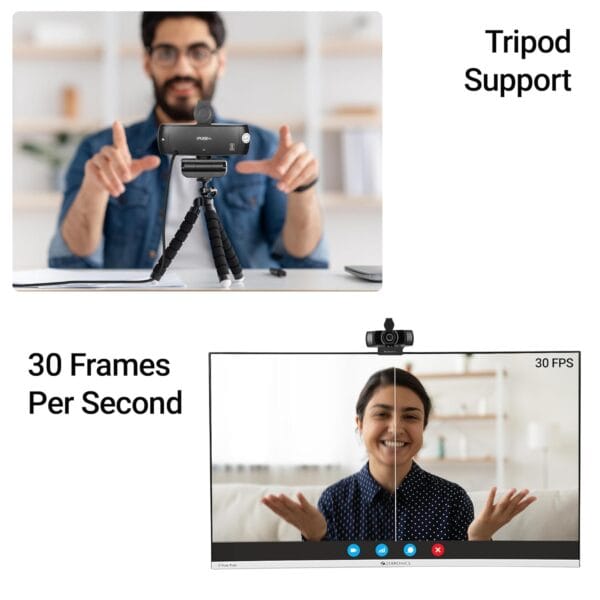 ZEBRONICS 4K Webcam with Microphone and Privacy Shutter - Image 4