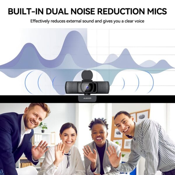 Autofocus 1080P Webcam with Privacy Cover, AUSDOM AF640 Full HD Business Web Camera - Image 3